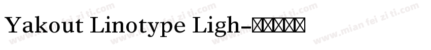 Yakout Linotype Ligh字体转换